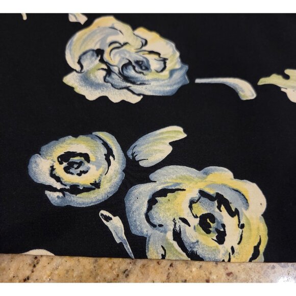 Vtg Kathie Lee Sz 14 Maxi Dress Black Pastel Tie Back Pintuck Pleat - Picture 6 of 16